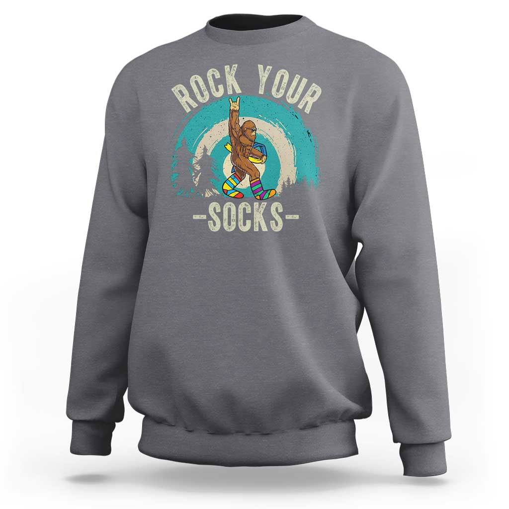 Funny Down Syndrome Awareness Bigfoot Sweatshirt Rock Your Socks