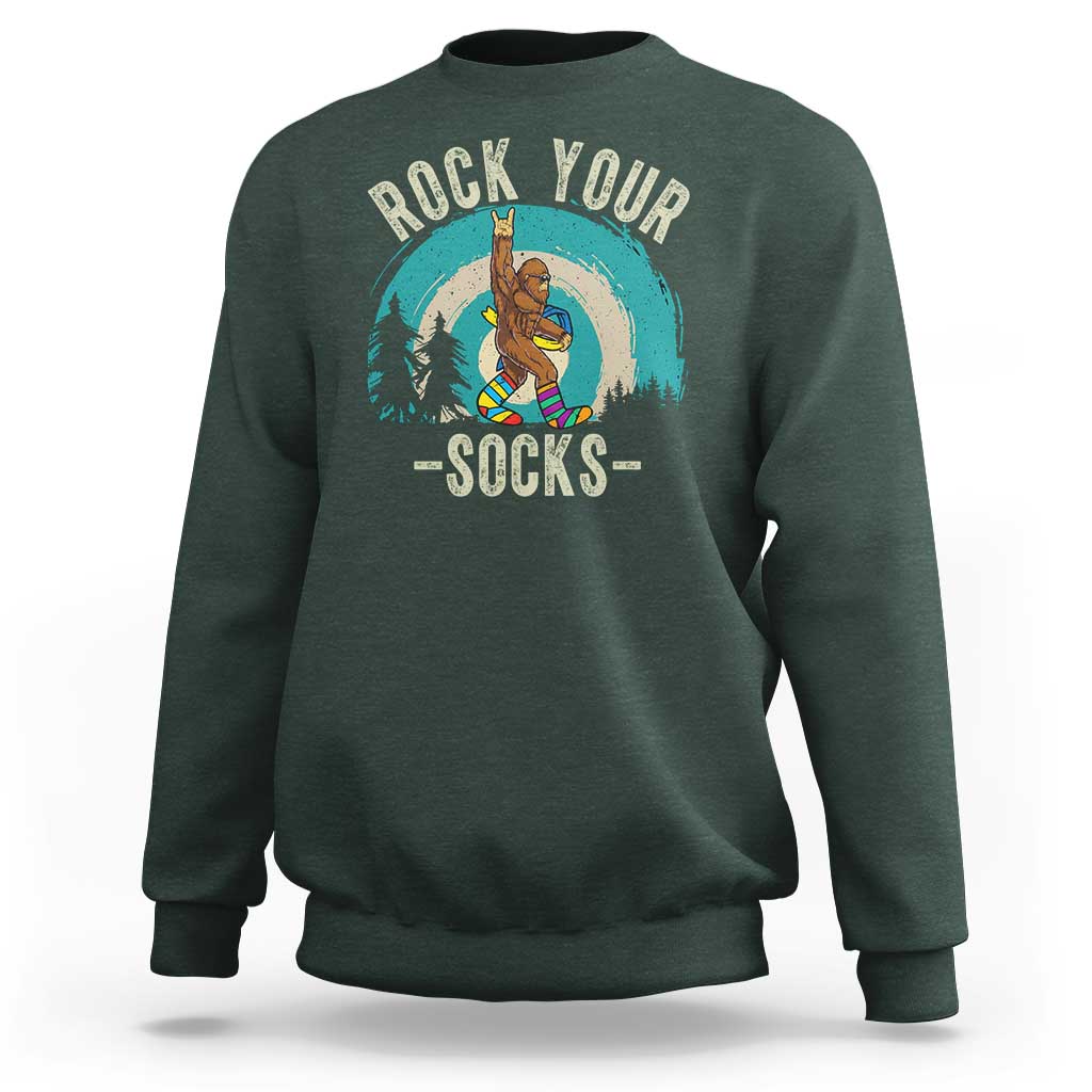 Funny Down Syndrome Awareness Bigfoot Sweatshirt Rock Your Socks
