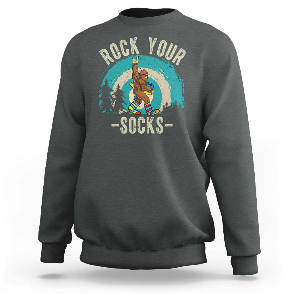 Funny Down Syndrome Awareness Bigfoot Sweatshirt Rock Your Socks