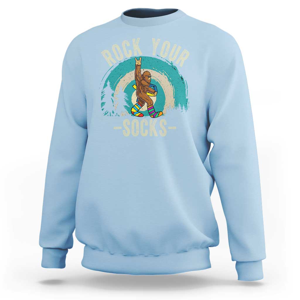 Funny Down Syndrome Awareness Bigfoot Sweatshirt Rock Your Socks