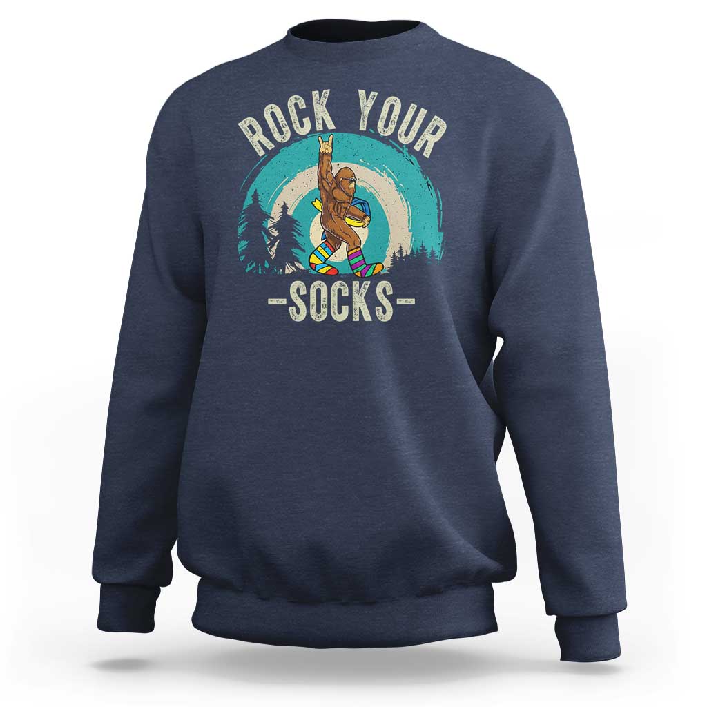 Funny Down Syndrome Awareness Bigfoot Sweatshirt Rock Your Socks