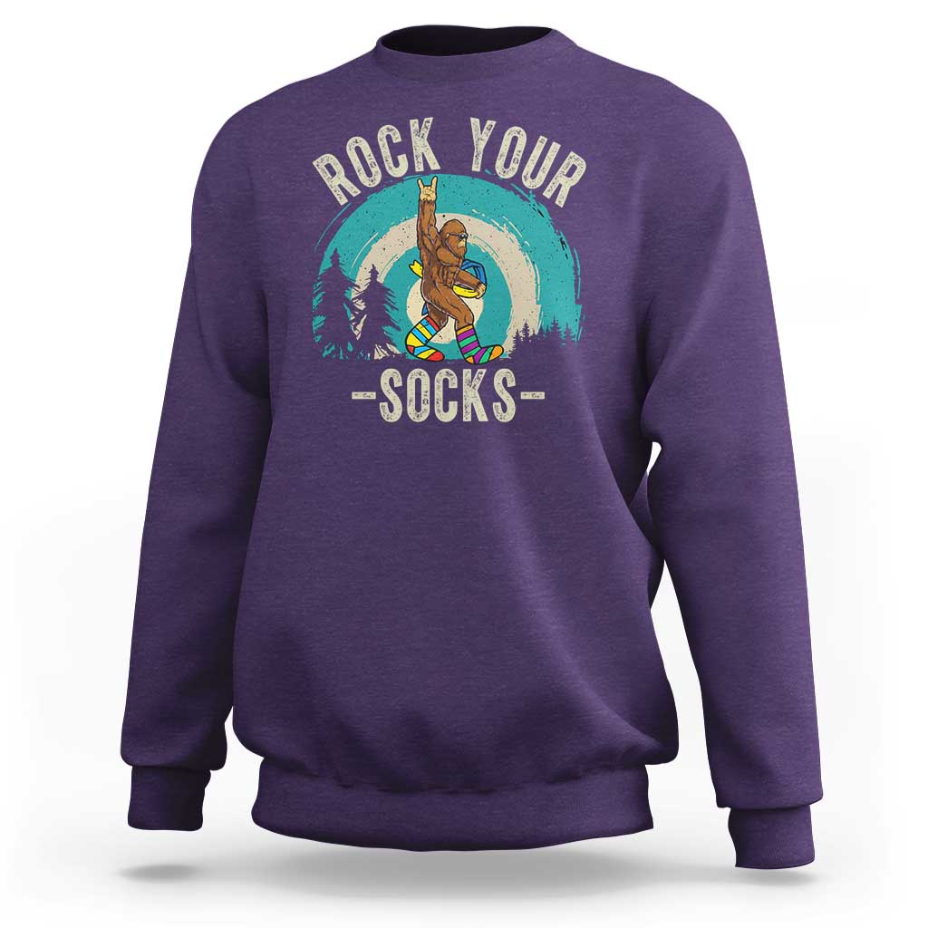 Funny Down Syndrome Awareness Bigfoot Sweatshirt Rock Your Socks