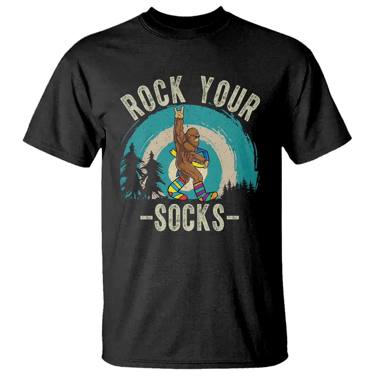 Funny Down Syndrome Awareness Bigfoot T Shirt Rock Your Socks