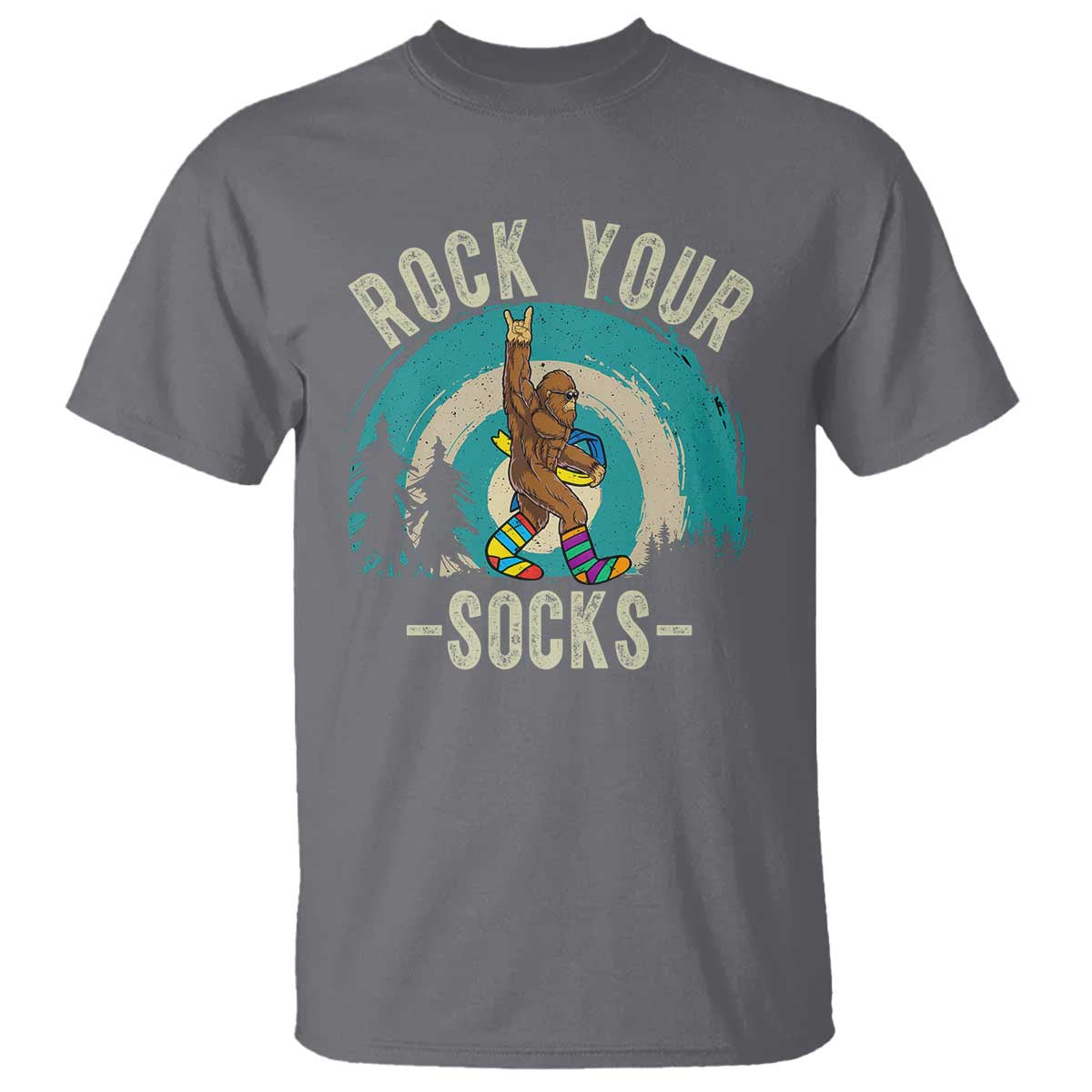 Funny Down Syndrome Awareness Bigfoot T Shirt Rock Your Socks