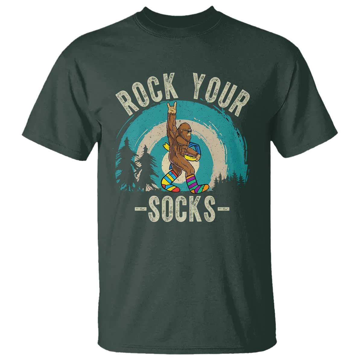 Funny Down Syndrome Awareness Bigfoot T Shirt Rock Your Socks