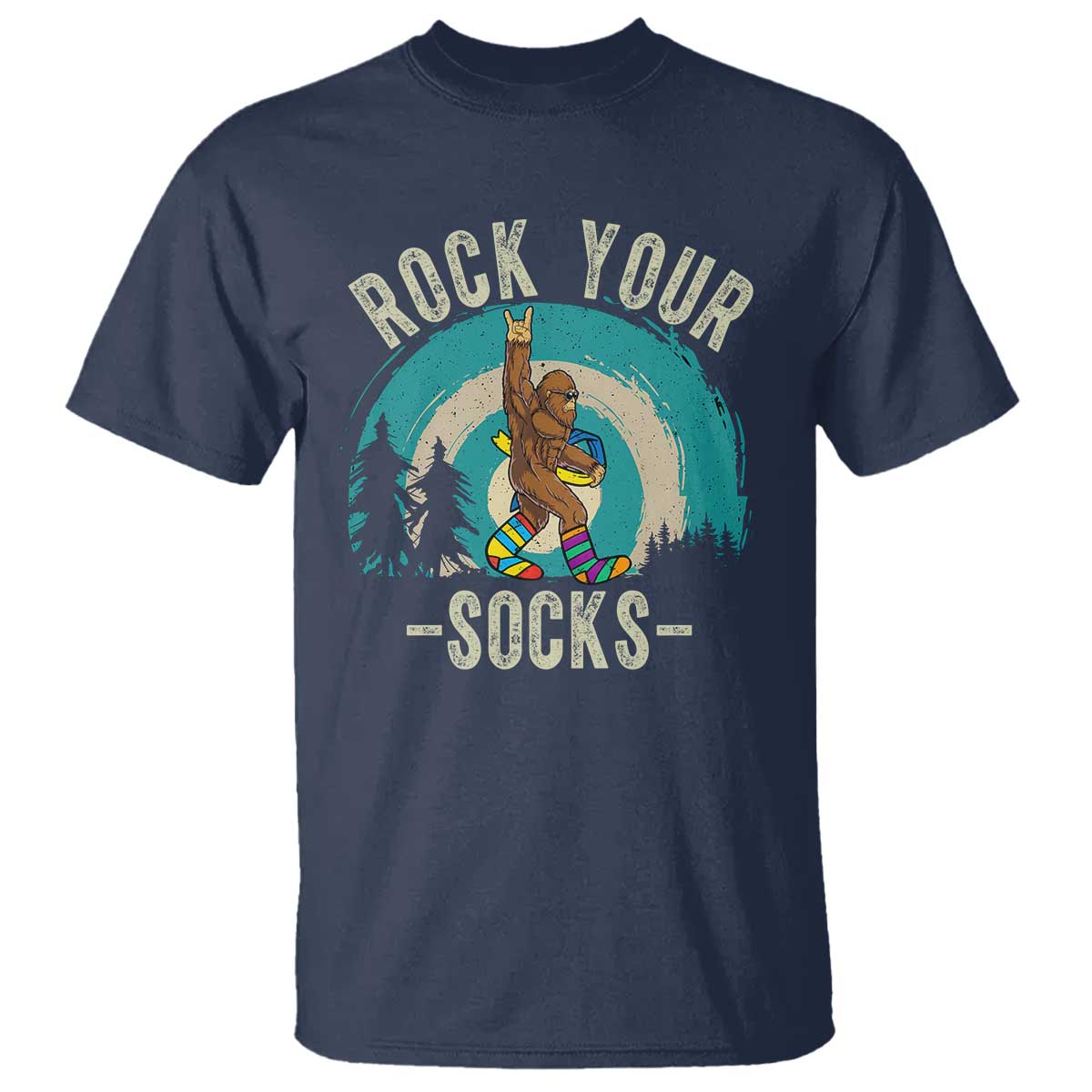 Funny Down Syndrome Awareness Bigfoot T Shirt Rock Your Socks