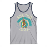Funny Down Syndrome Awareness Bigfoot Tank Top Rock Your Socks
