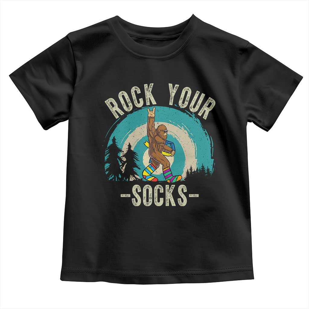Funny Down Syndrome Awareness Bigfoot Toddler T Shirt Rock Your Socks