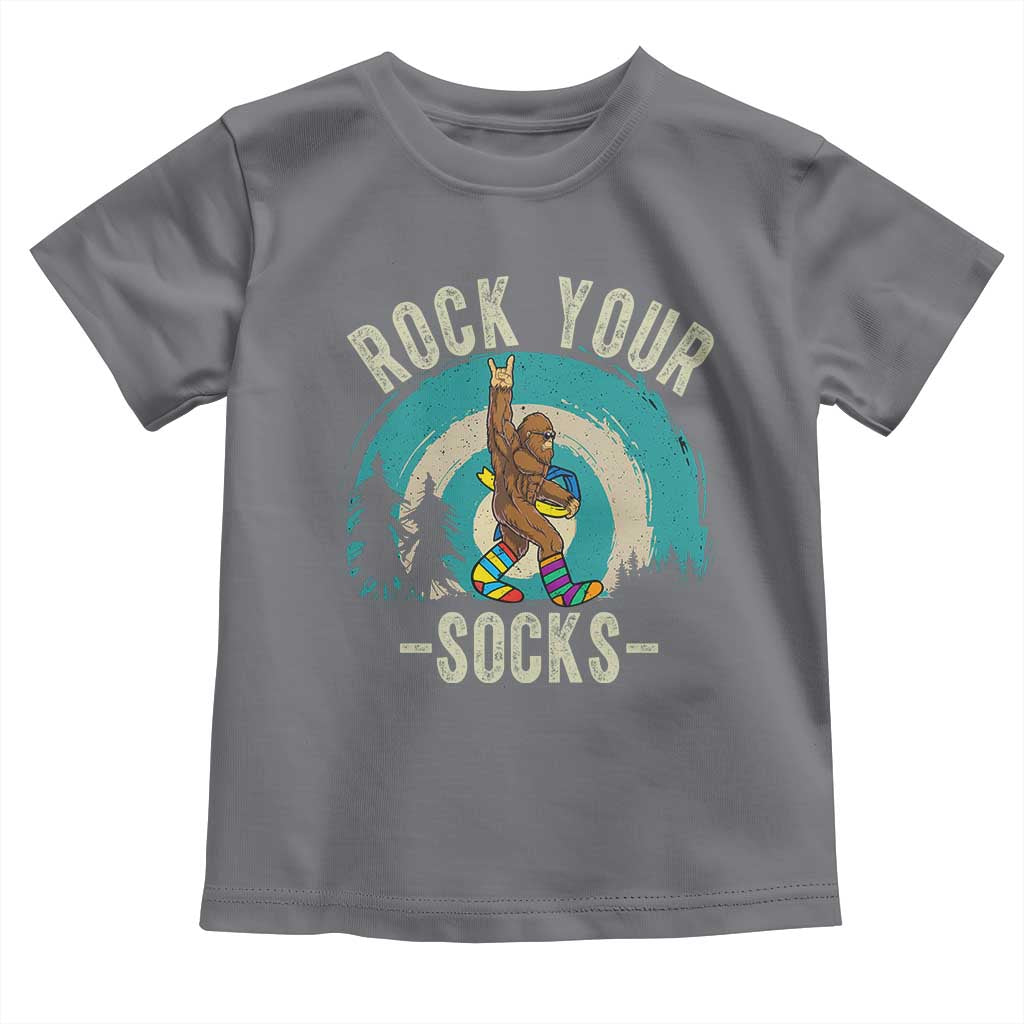 Funny Down Syndrome Awareness Bigfoot Toddler T Shirt Rock Your Socks