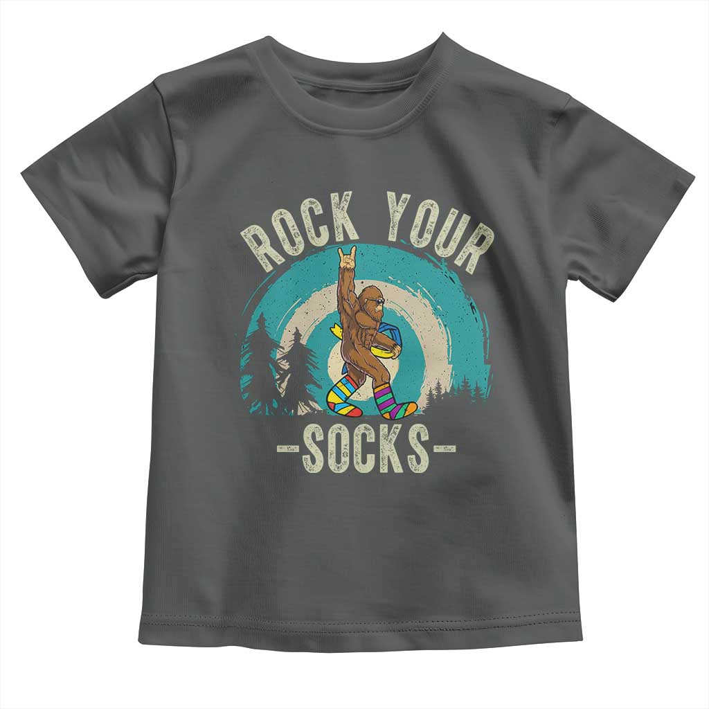 Funny Down Syndrome Awareness Bigfoot Toddler T Shirt Rock Your Socks