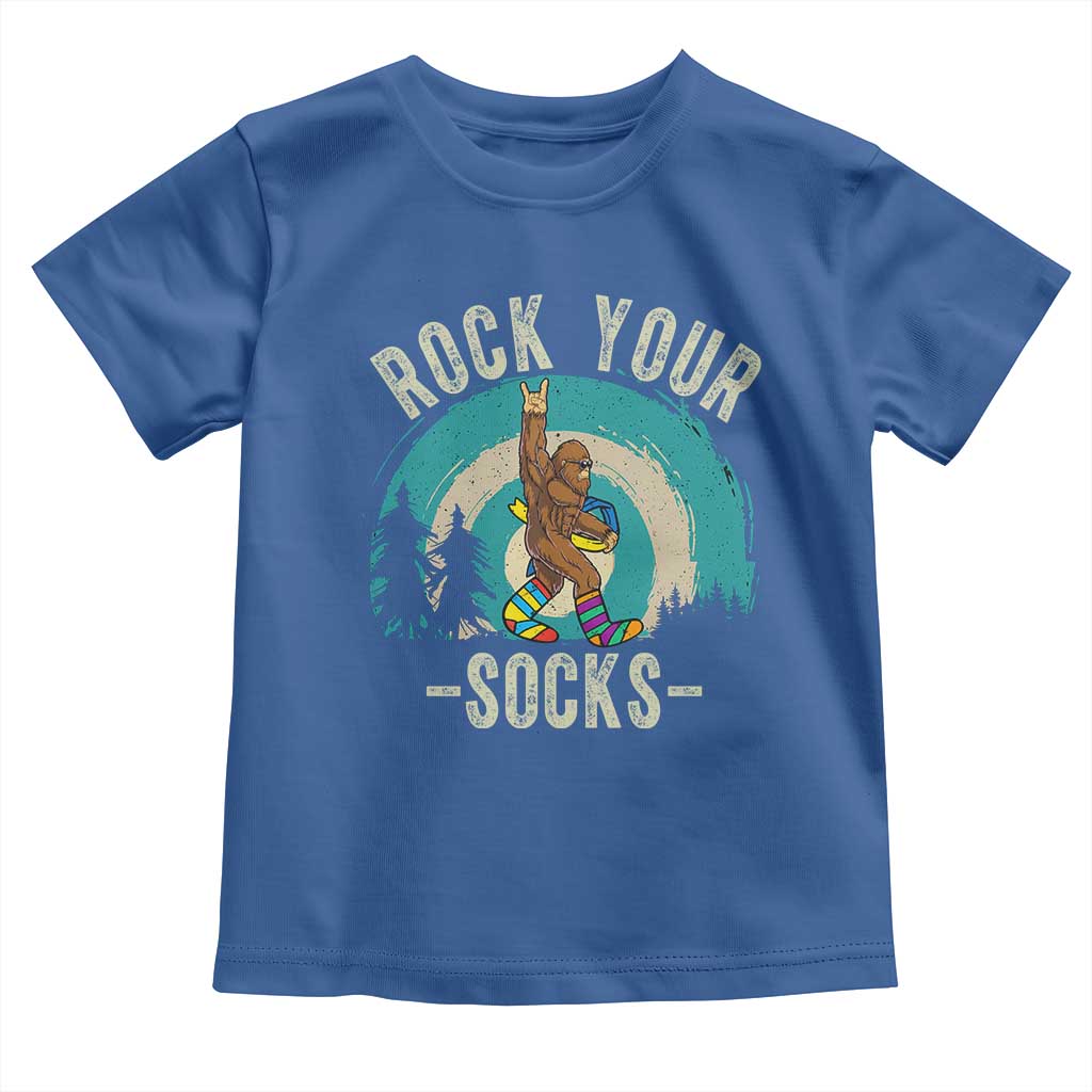 Funny Down Syndrome Awareness Bigfoot Toddler T Shirt Rock Your Socks