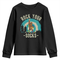Funny Down Syndrome Awareness Bigfoot Youth Sweatshirt Rock Your Socks