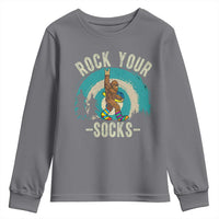 Funny Down Syndrome Awareness Bigfoot Youth Sweatshirt Rock Your Socks