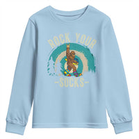Funny Down Syndrome Awareness Bigfoot Youth Sweatshirt Rock Your Socks