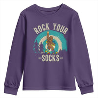 Funny Down Syndrome Awareness Bigfoot Youth Sweatshirt Rock Your Socks