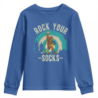 Funny Down Syndrome Awareness Bigfoot Youth Sweatshirt Rock Your Socks