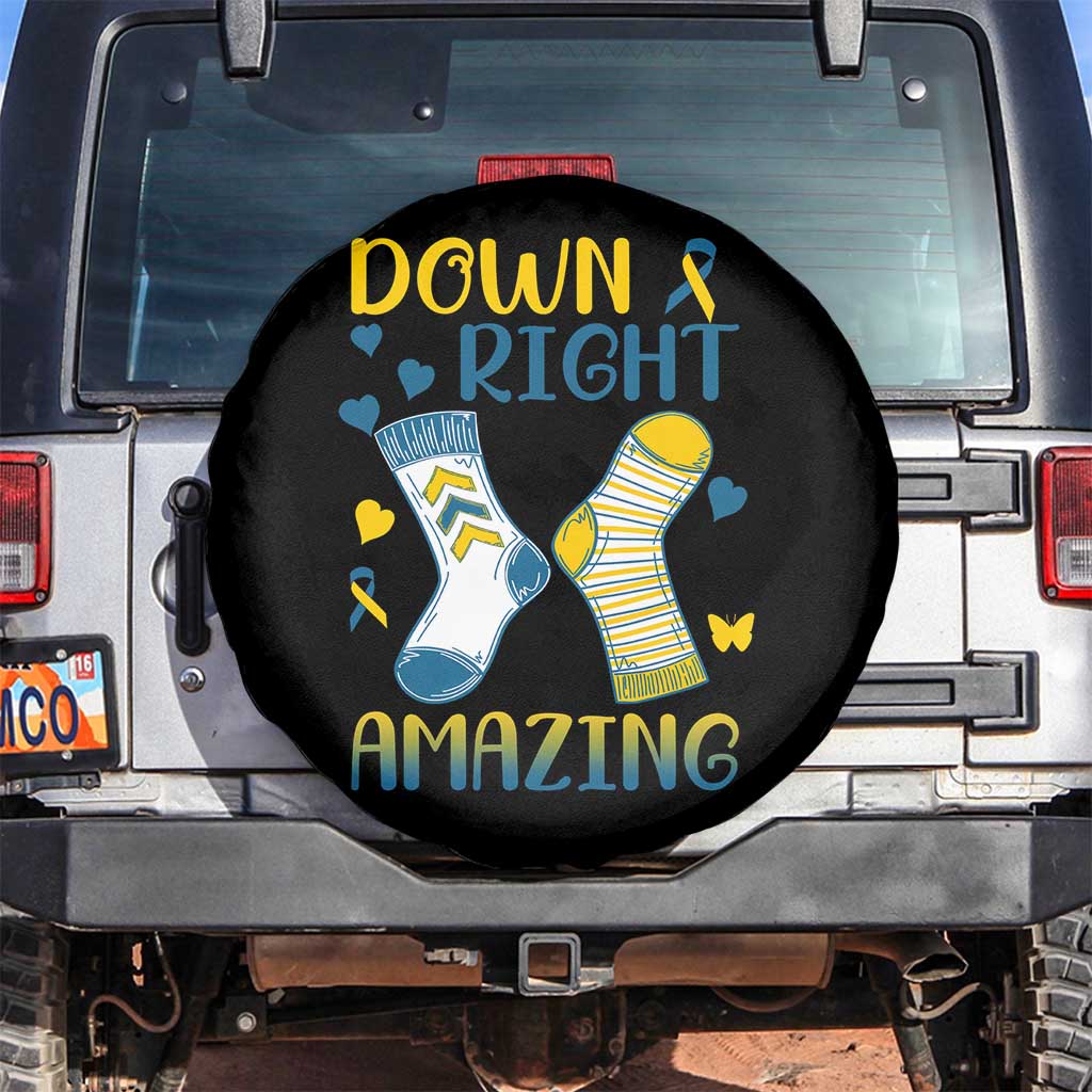 Down Right Amazing Spare Tire Cover Down Syndrome Awareness Socks Ribbon
