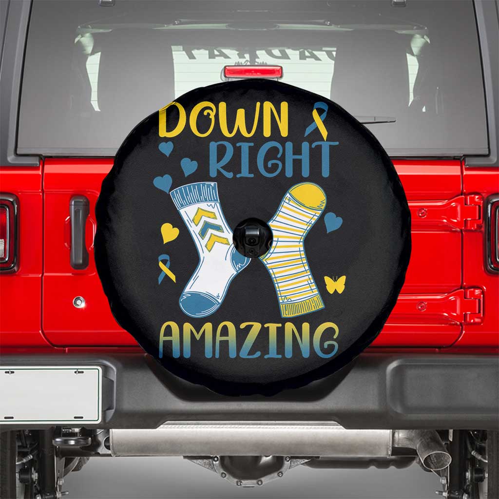 Down Right Amazing Spare Tire Cover Down Syndrome Awareness Socks Ribbon