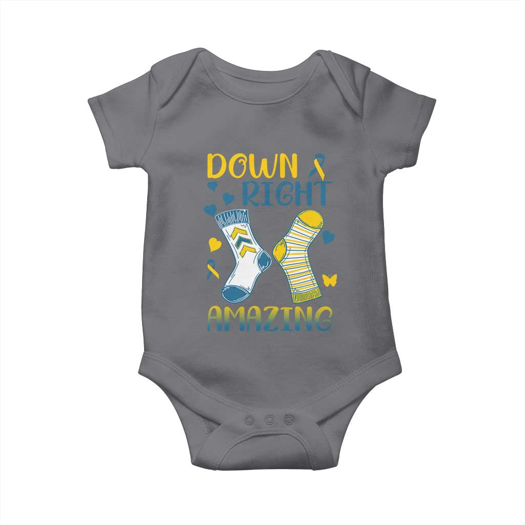 Down Right Amazing Baby Onesie Down Syndrome Awareness Socks Ribbon