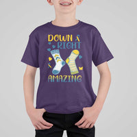 Down Right Amazing T Shirt For Kid Down Syndrome Awareness Socks Ribbon