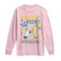 Down Right Amazing Long Sleeve Shirt Down Syndrome Awareness Socks Ribbon