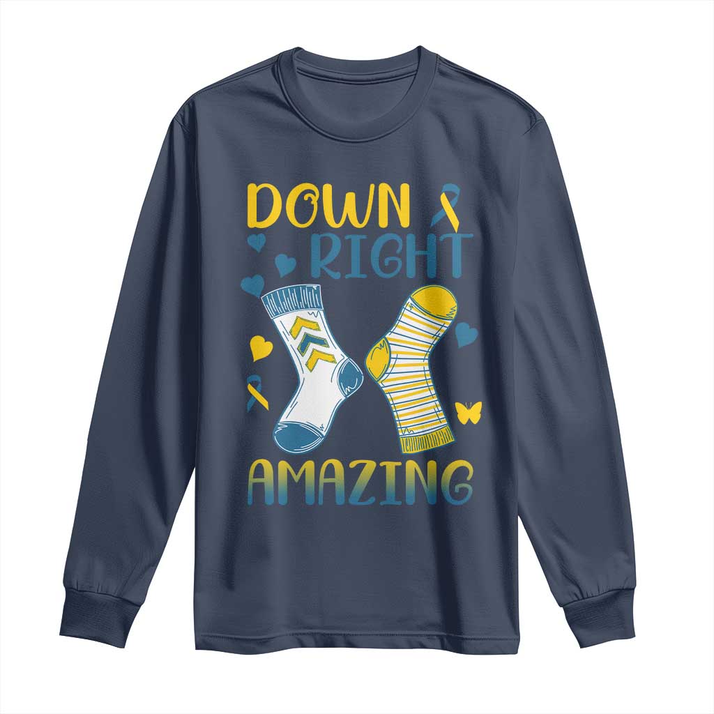 Down Right Amazing Long Sleeve Shirt Down Syndrome Awareness Socks Ribbon