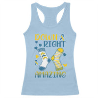 Down Right Amazing Racerback Tank Top Down Syndrome Awareness Socks Ribbon