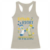 Down Right Amazing Racerback Tank Top Down Syndrome Awareness Socks Ribbon