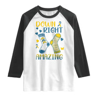 Down Right Amazing Raglan Shirt Down Syndrome Awareness Socks Ribbon