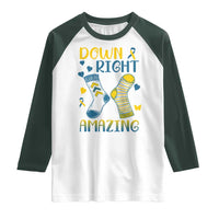 Down Right Amazing Raglan Shirt Down Syndrome Awareness Socks Ribbon