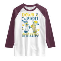 Down Right Amazing Raglan Shirt Down Syndrome Awareness Socks Ribbon
