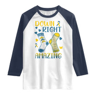 Down Right Amazing Raglan Shirt Down Syndrome Awareness Socks Ribbon