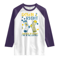 Down Right Amazing Raglan Shirt Down Syndrome Awareness Socks Ribbon