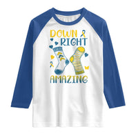 Down Right Amazing Raglan Shirt Down Syndrome Awareness Socks Ribbon