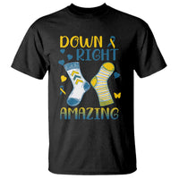 Down Right Amazing T Shirt Down Syndrome Awareness Socks Ribbon