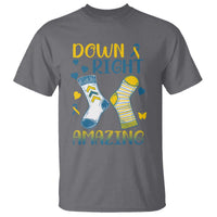 Down Right Amazing T Shirt Down Syndrome Awareness Socks Ribbon