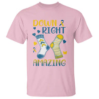 Down Right Amazing T Shirt Down Syndrome Awareness Socks Ribbon