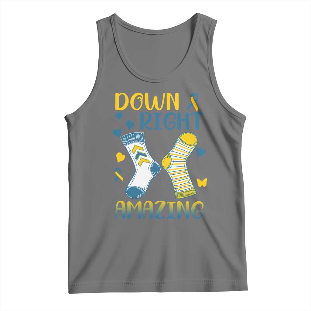 Down Right Amazing Tank Top Down Syndrome Awareness Socks Ribbon