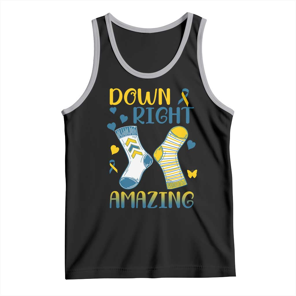 Down Right Amazing Tank Top Down Syndrome Awareness Socks Ribbon
