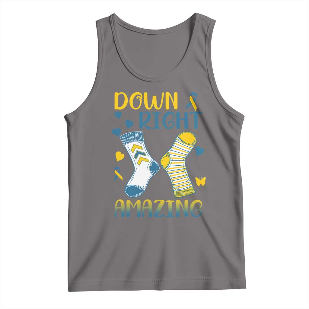 Down Right Amazing Tank Top Down Syndrome Awareness Socks Ribbon