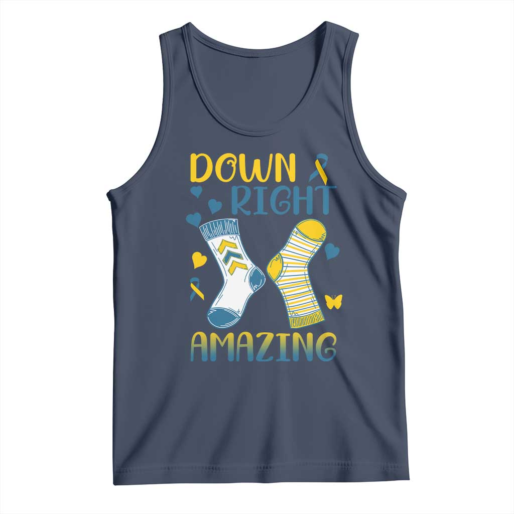 Down Right Amazing Tank Top Down Syndrome Awareness Socks Ribbon