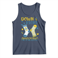 Down Right Amazing Tank Top Down Syndrome Awareness Socks Ribbon
