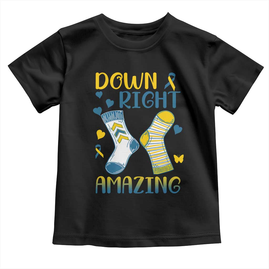 Down Right Amazing Toddler T Shirt Down Syndrome Awareness Socks Ribbon
