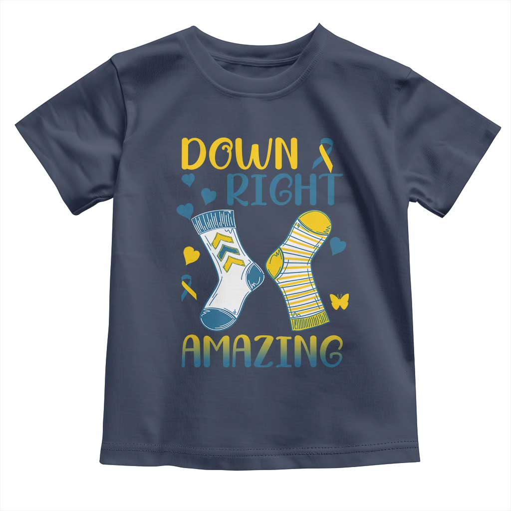 Down Right Amazing Toddler T Shirt Down Syndrome Awareness Socks Ribbon
