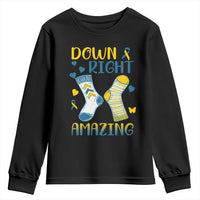 Down Right Amazing Youth Sweatshirt Down Syndrome Awareness Socks Ribbon