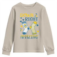 Down Right Amazing Youth Sweatshirt Down Syndrome Awareness Socks Ribbon
