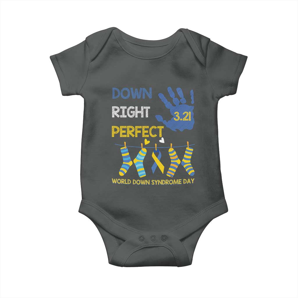 Down Right Perfect Baby Onesie March 21 World Down Syndrome Day Socks