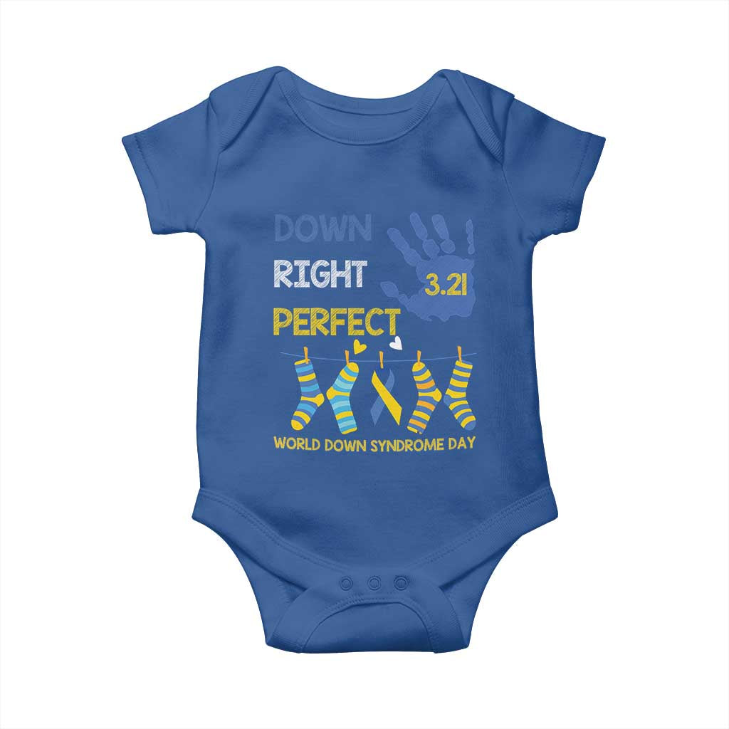 Down Right Perfect Baby Onesie March 21 World Down Syndrome Day Socks