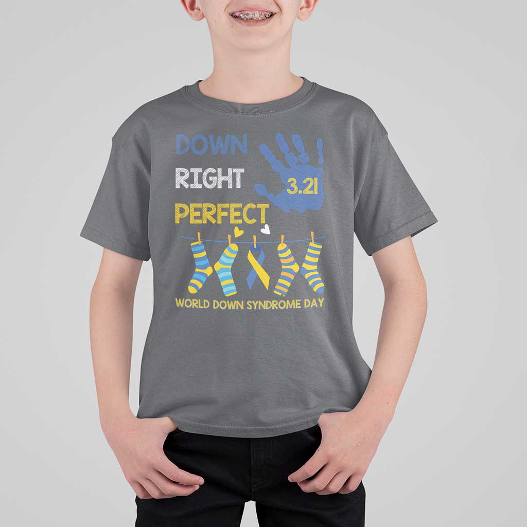Down Right Perfect T Shirt For Kid March 21 World Down Syndrome Day Socks
