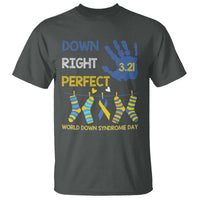 Down Right Perfect T Shirt March 21 World Down Syndrome Day Socks